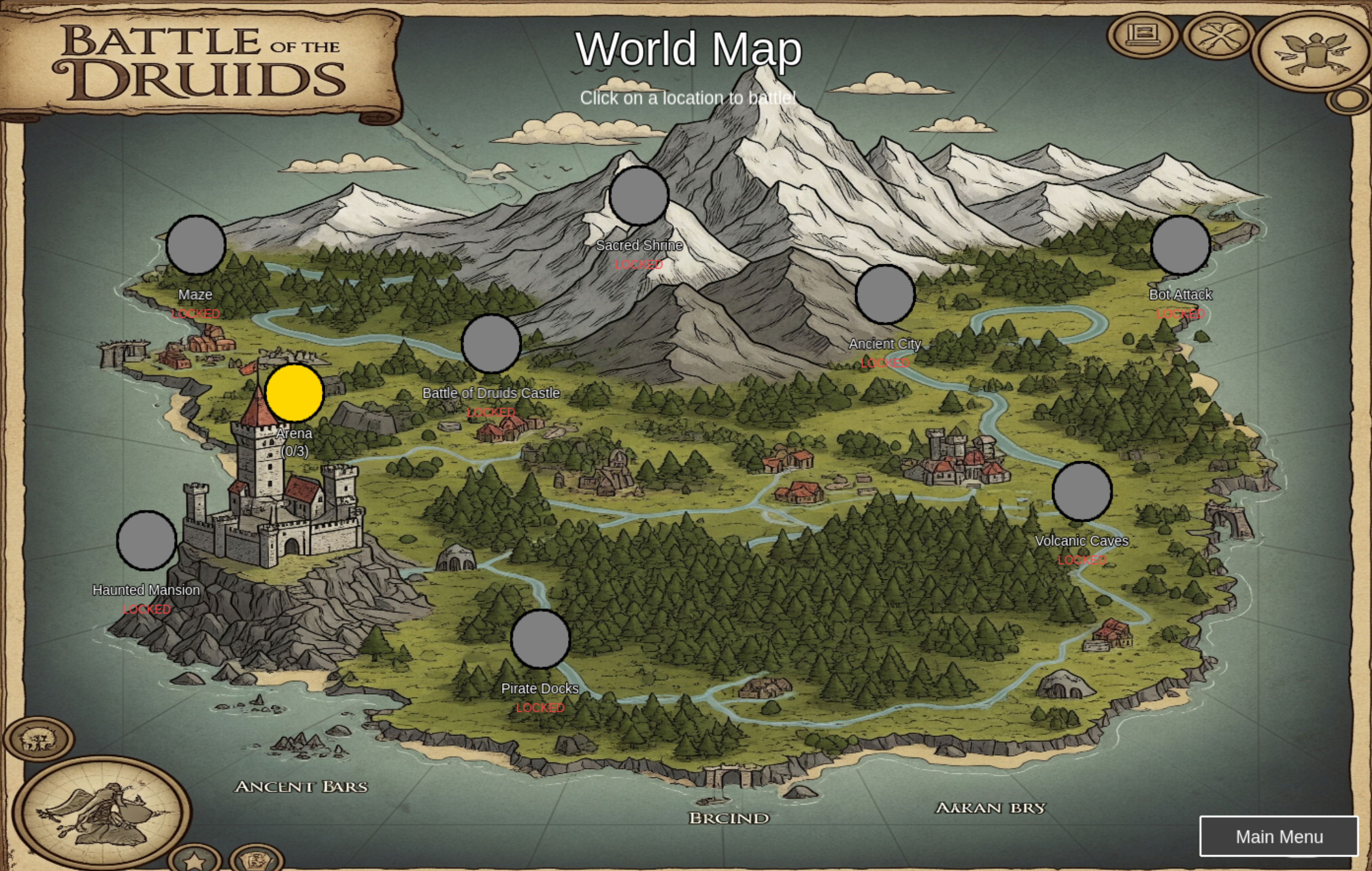 Battle of the Druids - World Map
